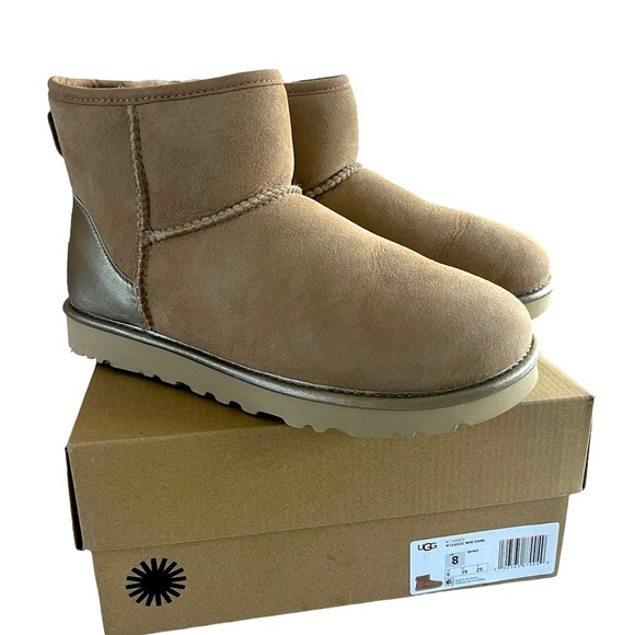 UGG Women's Classic Mini Shine Boots - Picture 8 of 9
